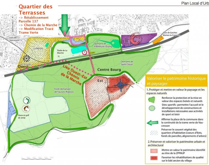 Carte PLU-Marnes-La-Coquette-9:02 : 2011-Modifie-Terrasses